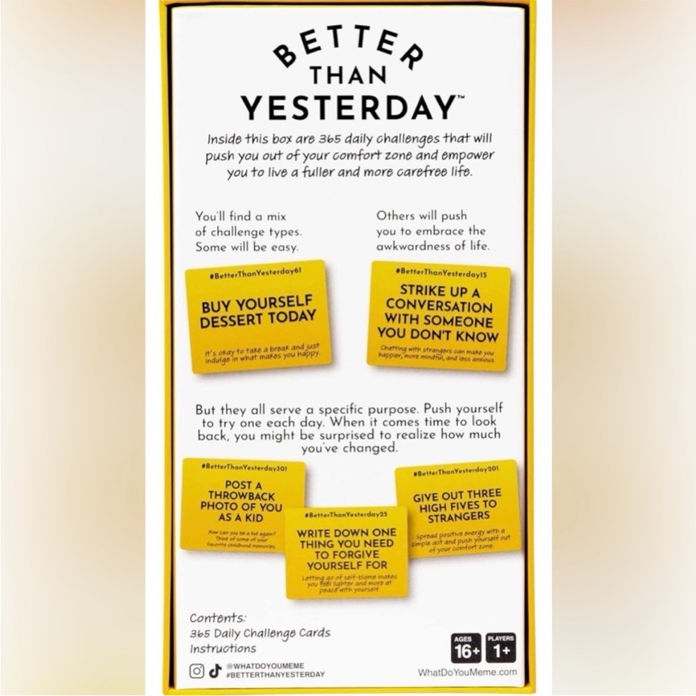 What Do You Meme Better Than Yesterday Challenge Cards Mindfulness Game - Picture 4 of 10
